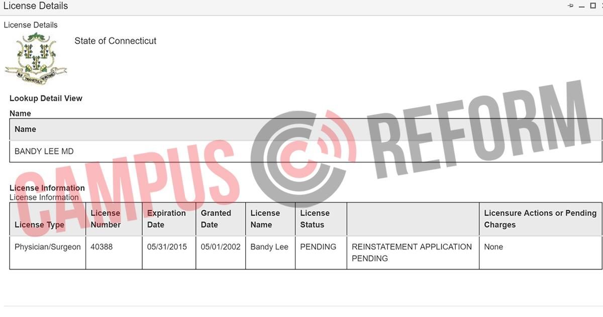 Bandy Lee licence