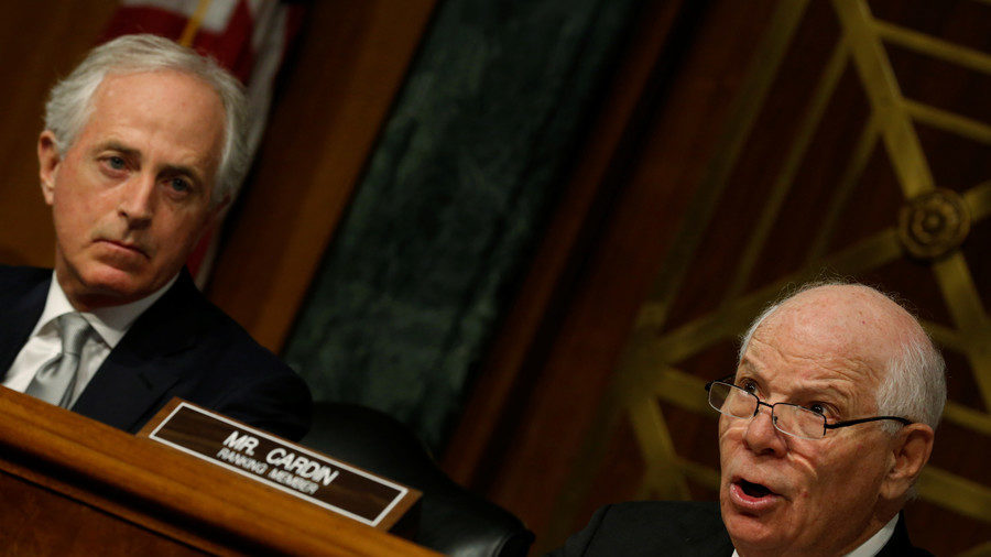 Click to enlarge Senator Ben Cardin and Senator Bob Corker.