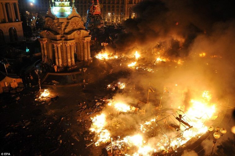 Maidan Ukraine fire