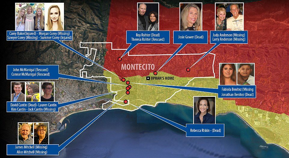 california mudslide deaths