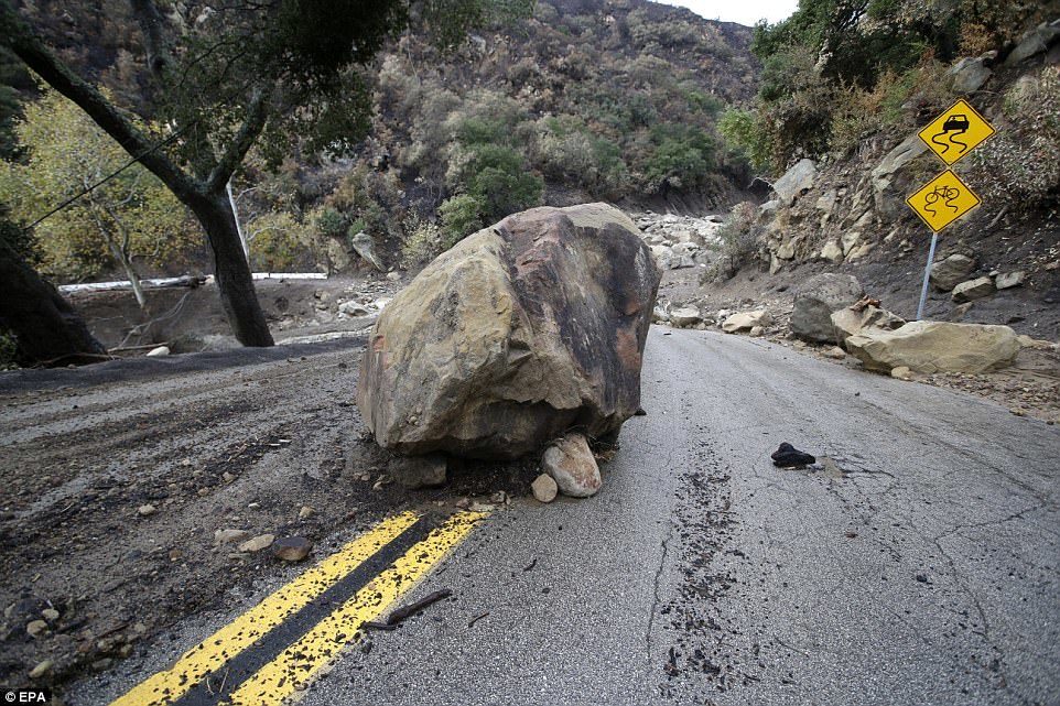 Click to enlarge California mudslides