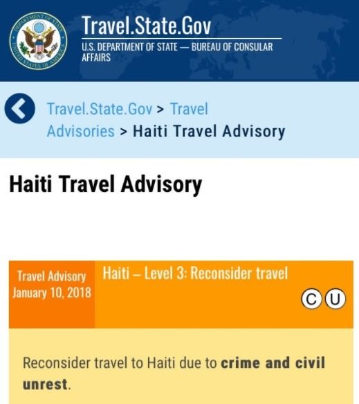 travel warning haiti