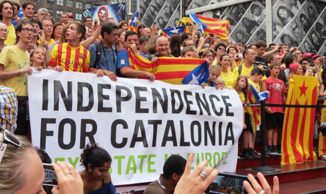 Click to enlarge Catalonia Independence protesters