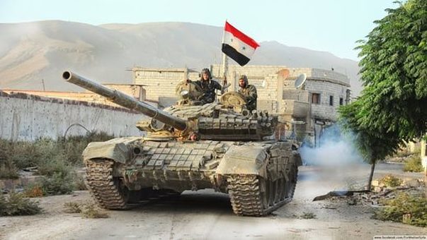 Syrian tank advancing