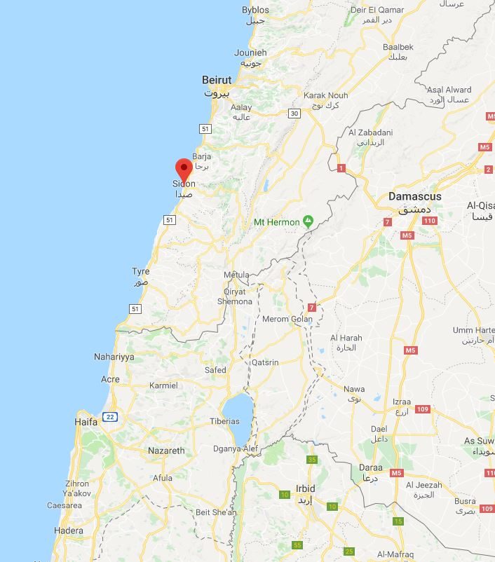 Map of Lebanon