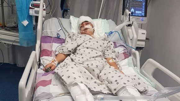 Mohammed Tamimi in a hospital