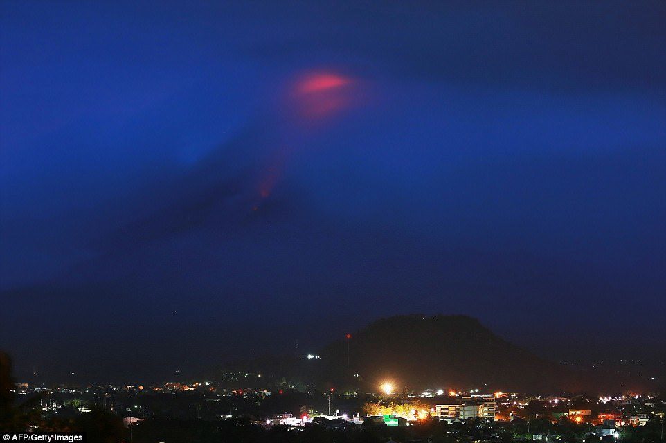 Mayon volcano in the Philippines could explode in the next few days, spraying lava, hot rocks and gases as fast as 60mph on to surrounding towns