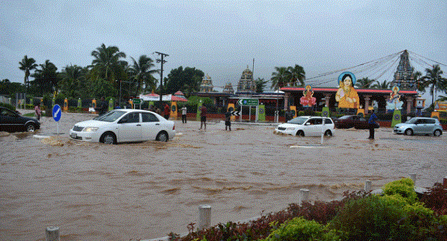 Click to enlarge Flash flooding in Western division due to heavy rain