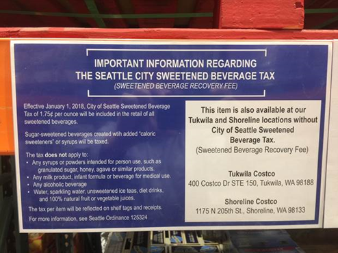 Seattle city soda tax