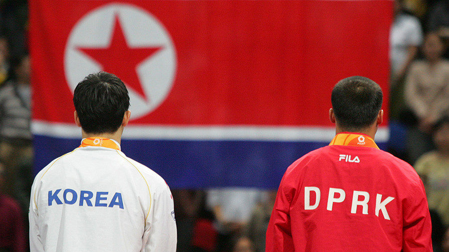 Click to enlarge north south korea gymnasts