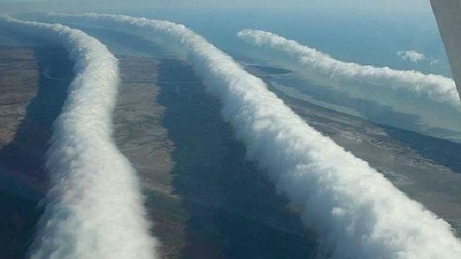 The rare Morning Glory cloud over Northern Australia.