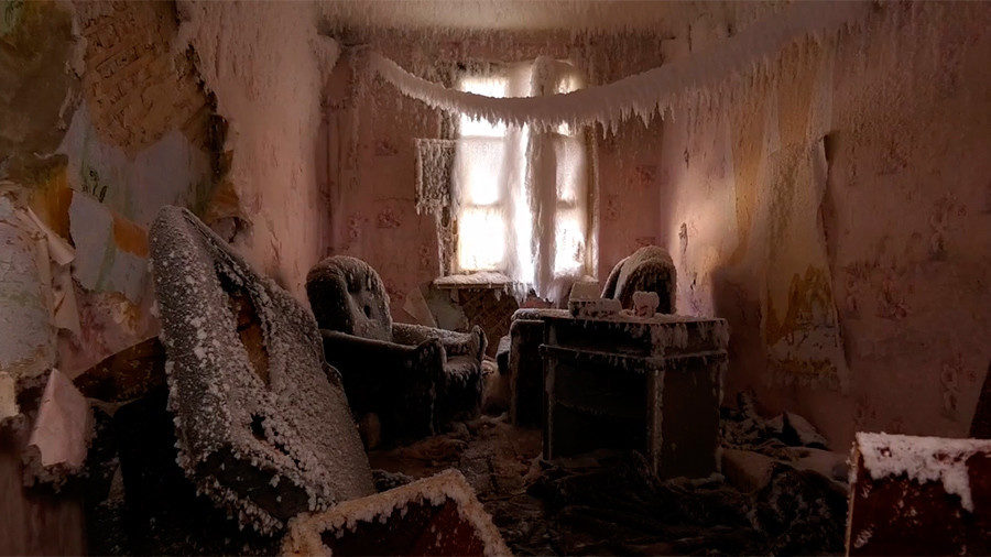 Housed encased in snow