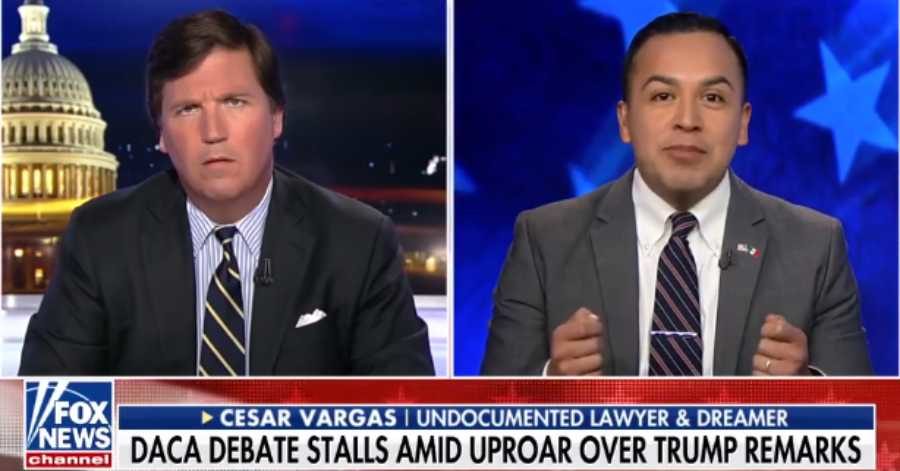 Click to enlarge Tucker Carlson Caser Vargas immigration