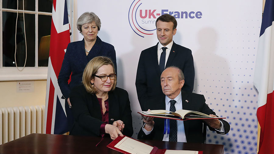 British PM Theresa May and French President Emmanuel Macron