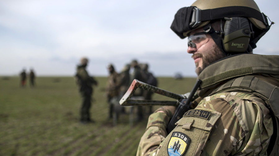 Click to enlarge Soldier of the Ukrainian Azov battalion