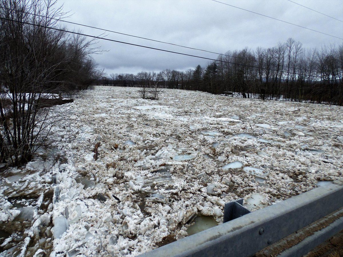Click to enlarge Ice jam on the Saco River in Fryeburg