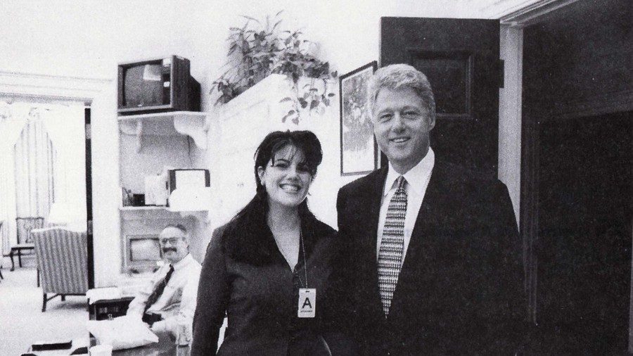 President Clinton poses with Monica Lewinsky in a Nov. 17, 1995 photo