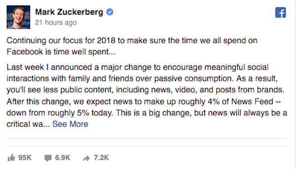 Zuckerberg statement