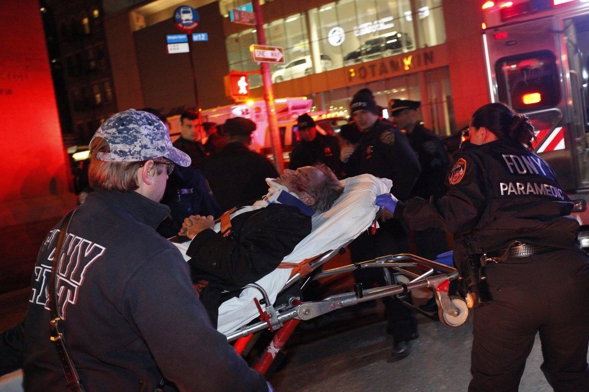 man on stretcher