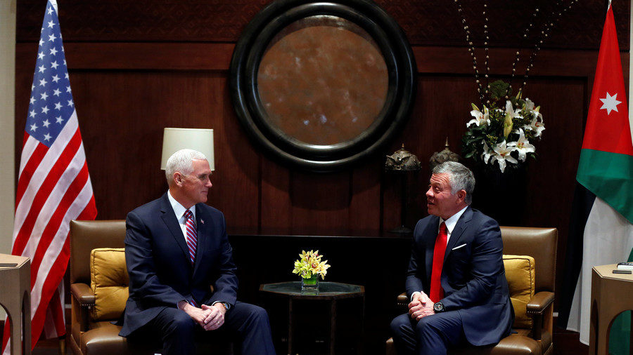 Pence and King Abdullah II