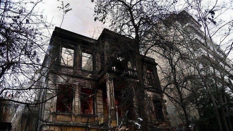 arson attack thessalonika greece