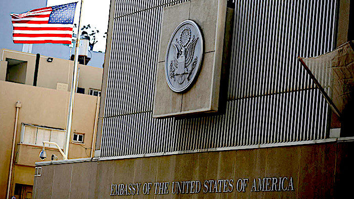 Click to enlarge US EmbassyTelAviv