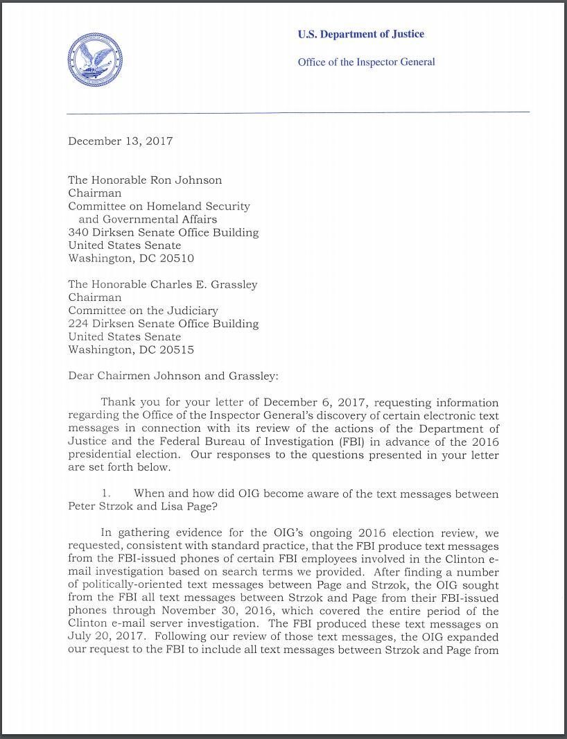 Letter FBI missing texts pg 1