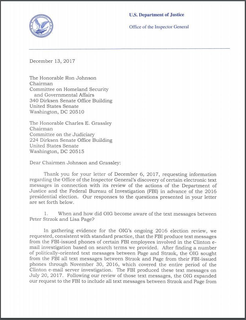 Click to enlarge Letter FBI missing texts pg 1