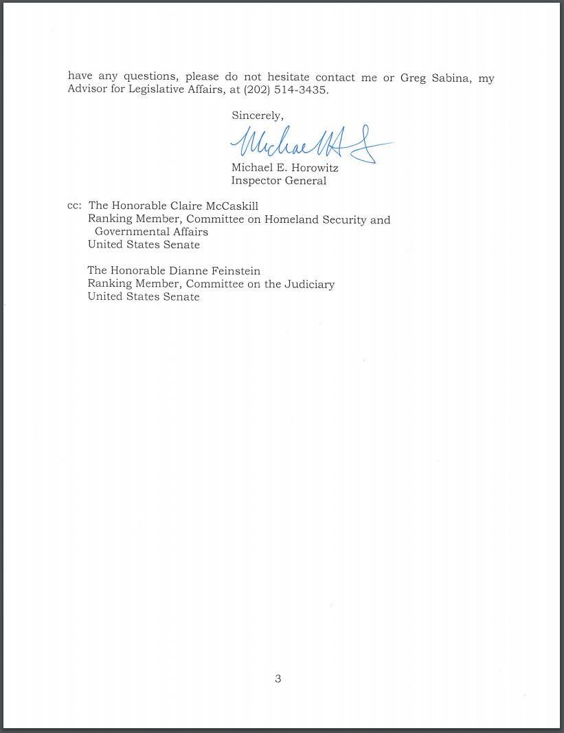 Click to enlarge Letter FBI missing texts pg 3