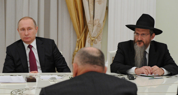 Click to enlarge Putin Rabbi Berel Lazar