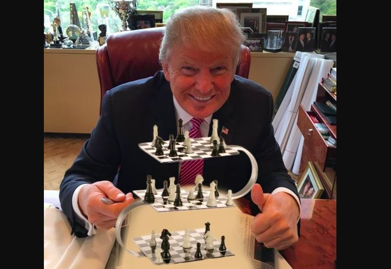 Trump playing 3D chess