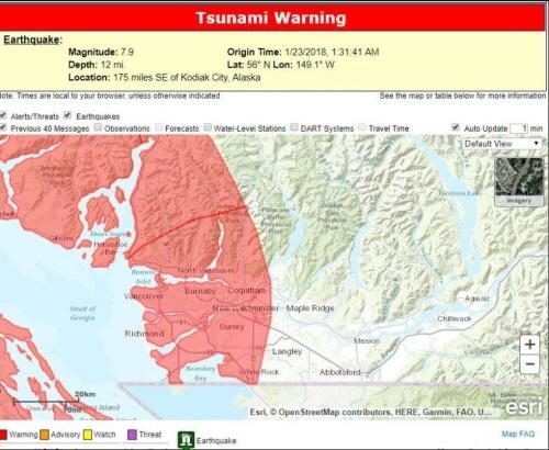 tsnumai warning Alaska 2018 january