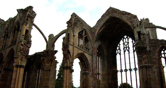 Click to enlarge Melrose Abbey, Scotland.