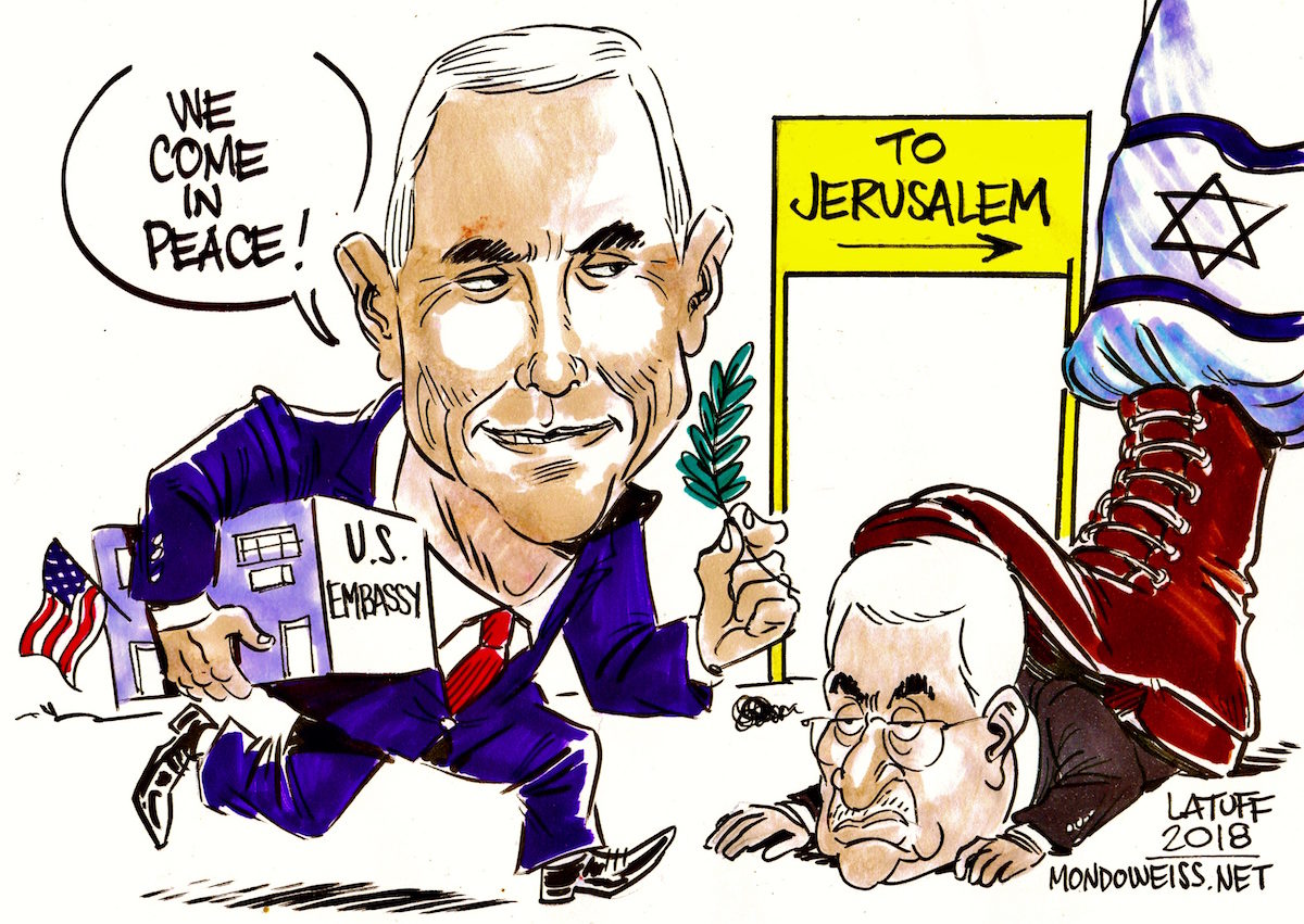 Click to enlarge pence israel cartoon