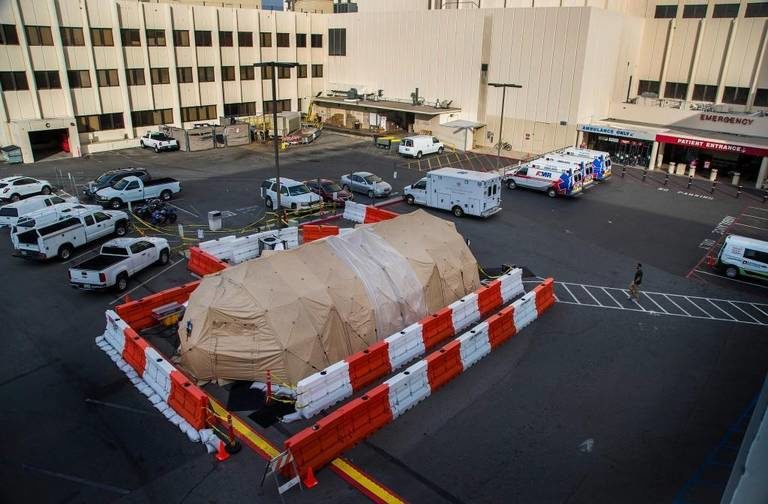 Flu tent hospital