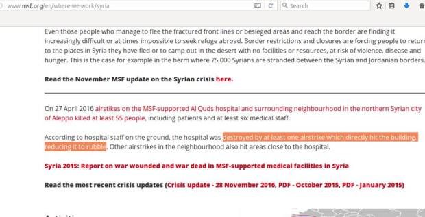 Click to enlarge MSF statement