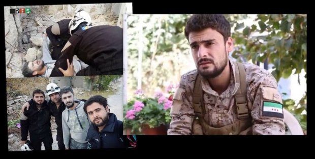 Click to enlarge White Helmets 'rescue'