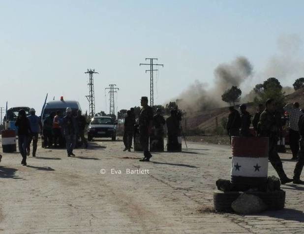 Click to enlarge Mortar shelling in Syria