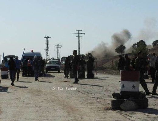 Click to enlarge Mortar shelling in Syria
