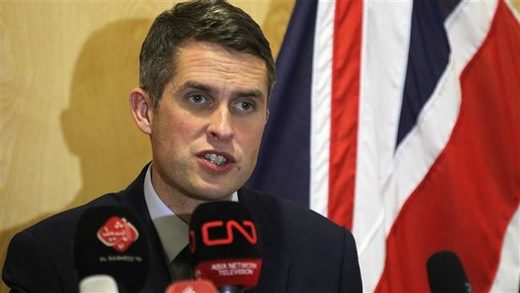 British Defense Secretary Gavin Williamson