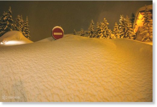 Well we think it’s a road?  Courchevel say they’ve had 545cm of snowfall so far this season.
