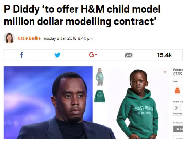 Click to enlarge P Diddy modelling contract