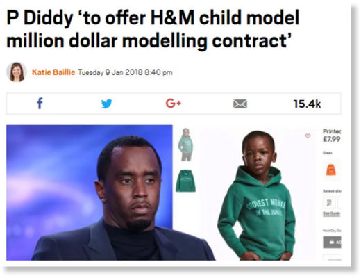 P Diddy modelling contract