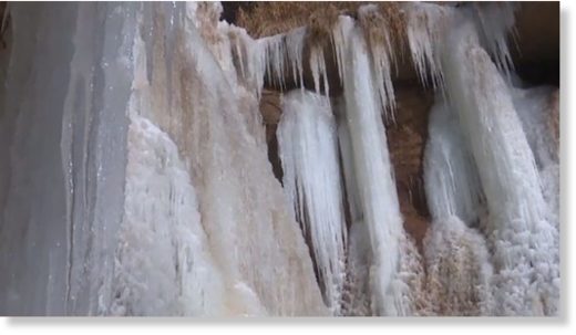 waterfall frozen