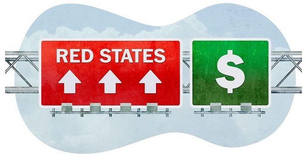 red state exit lane