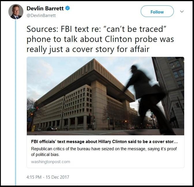 Devlin Barrett clinton probe tweet