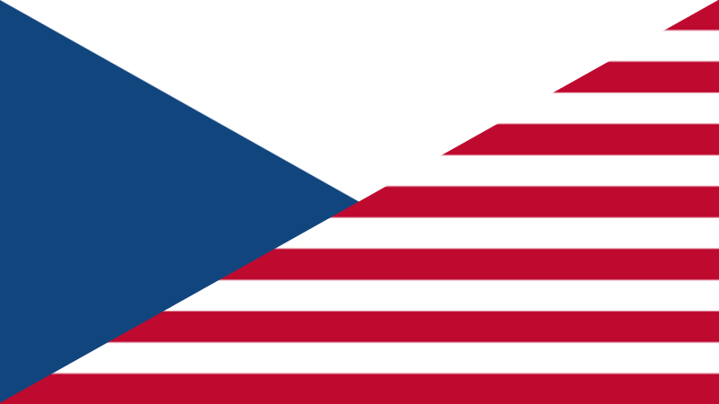 czech USA flag