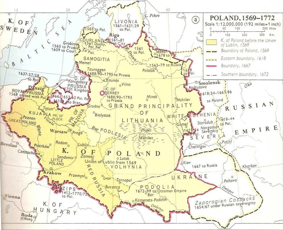 Click to enlarge Poland 1569-1772 map