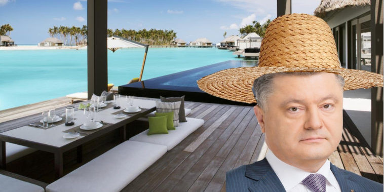Click to enlarge Ukraine's Poroshenko takes $500,000 Maldives vacation while his people languish in poverty