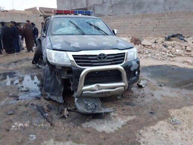 The convoy of Iraqi security forces attacked by US helicopters